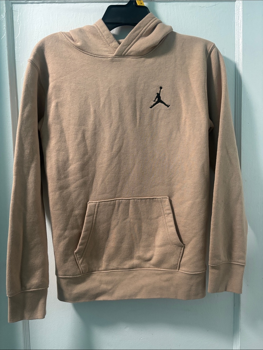 Jordan Tan Hoodie with Black Jumpman Logo